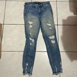 High Rise Super Skinny Crop Vintage Stretch, Hollister Jeans